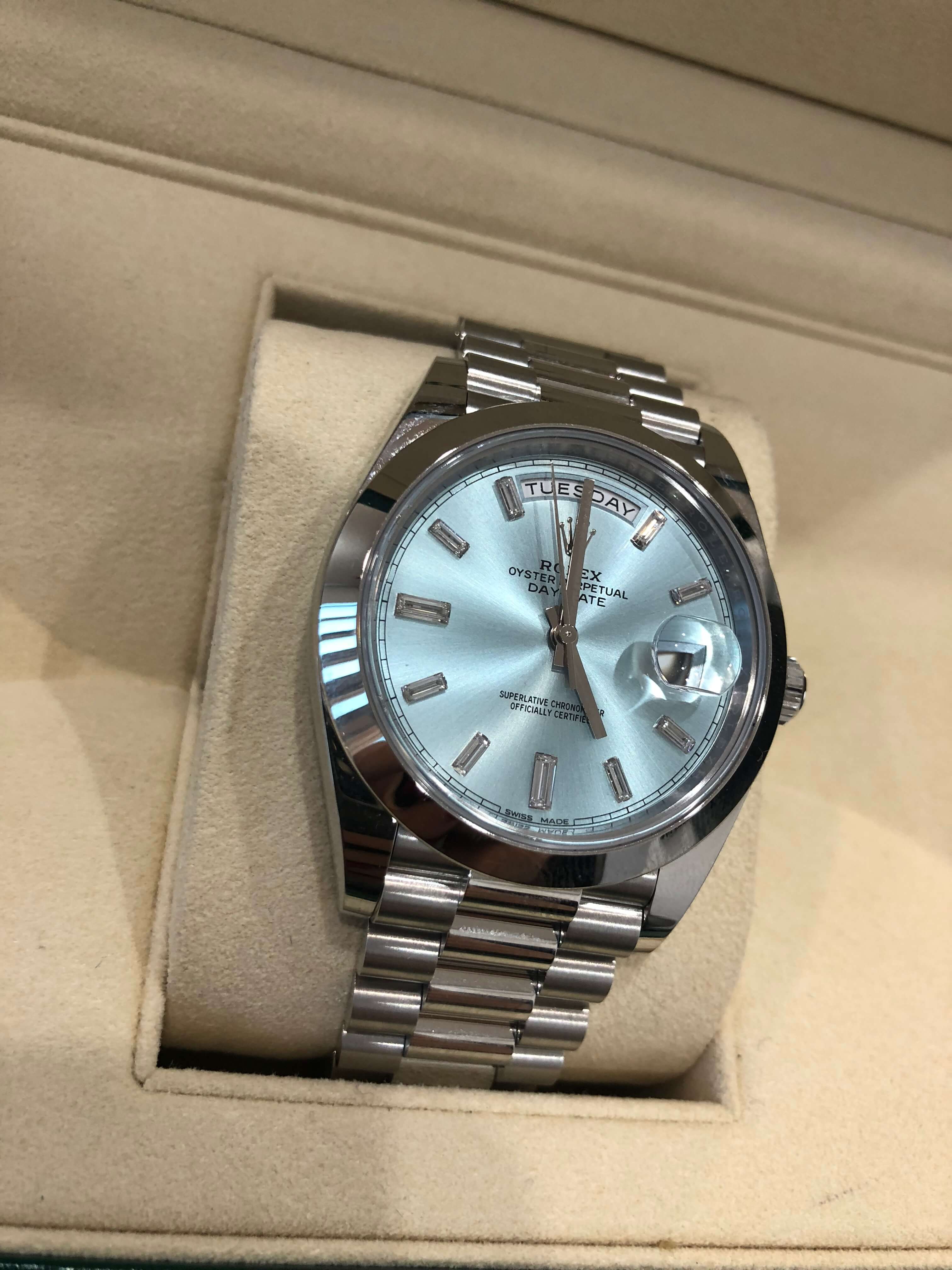 rolex day date grey dial